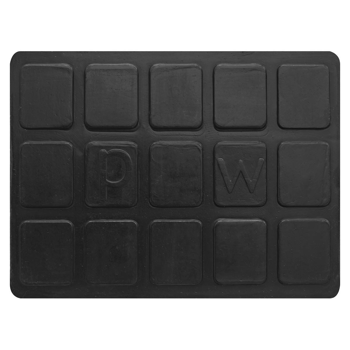 Sealey SJBEX.A02 Rubber Support Block for Viking Jacking Beams 60mm Sealey