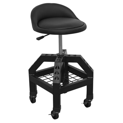 Sealey SCR03B Premier Industrial Pneumatic Creeper Stool with Adjustable Height Swivel Seat & Back Rest Sealey