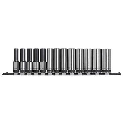 Sealey AK7995 Socket Set Deep 13pc 1/2"Sq Drive Metric - Premier Black Sealey