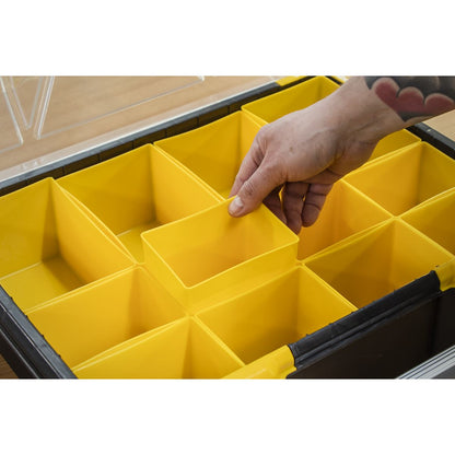 Sealey APAS12R Parts Storage Case with 12 Removable Compartments 490mm Sealey