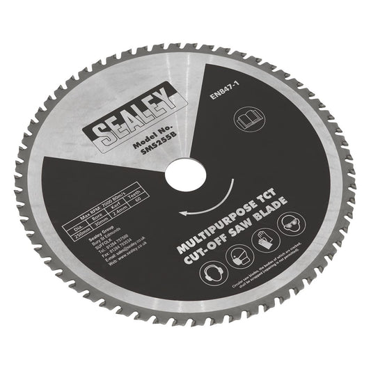 Sealey SMS255B Multipurpose Cut-Off Saw Blade Ø250 x 2.4mm/Ø30mm 60tpu Sealey