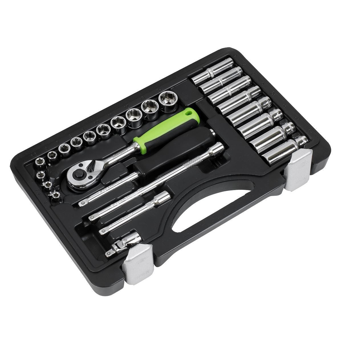 Siegen S01234 Socket Set 26pc 1/4"Sq Drive Metric Siegen