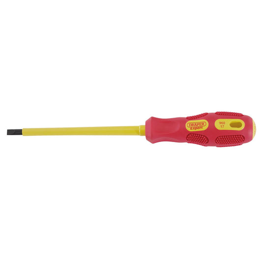 Draper 69214 VDE Approved Fully Insulated Plain Slot Screwdriver 5.5 x 125mm Draper