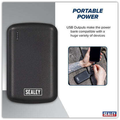Sealey SPB103 Portable Power Bank 10W 5000mAh Sealey