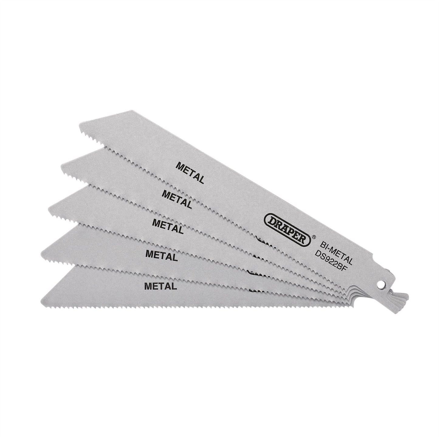Draper 43459 Bi-metal Reciprocating Saw Blades for Metal 150mm 14tpi Pack of 5 Draper