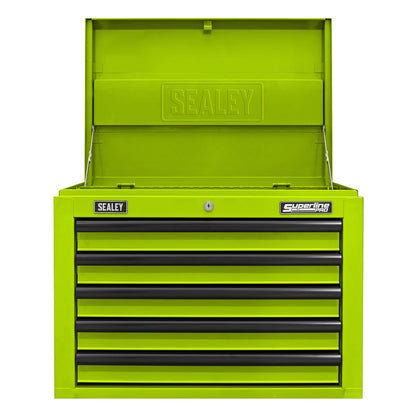 Sealey AP26059THV Topchest 5 Drawer with Ball-Bearing Slides - Green/Black Sealey