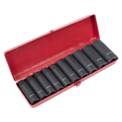 Sealey AK58/11M Impact Socket Set 10pc 1/2"Sq Drive Deep Metric Sealey