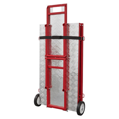 Sealey MCW360 Folding Motorcycle Workbench with Ramp 360kg Capacity Sealey