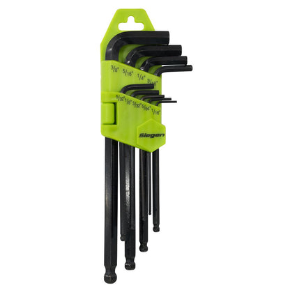 Siegen S01098 Ball-End Hex Key Set 9pc Long Imperial Siegen