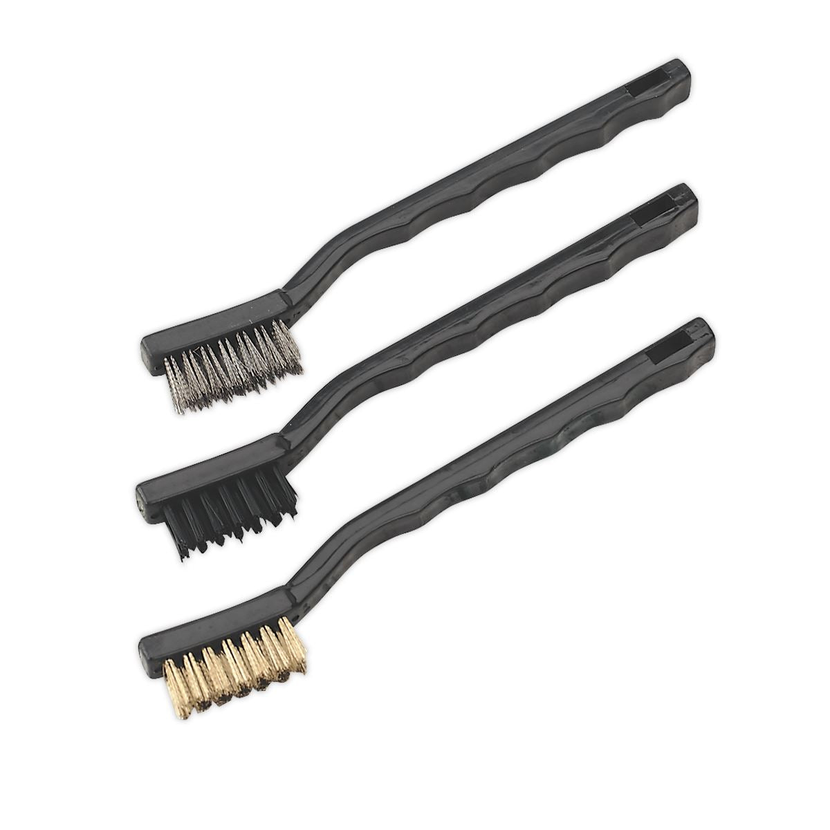 Sealey AK9791 Miniature Brush Set 3pc Sealey