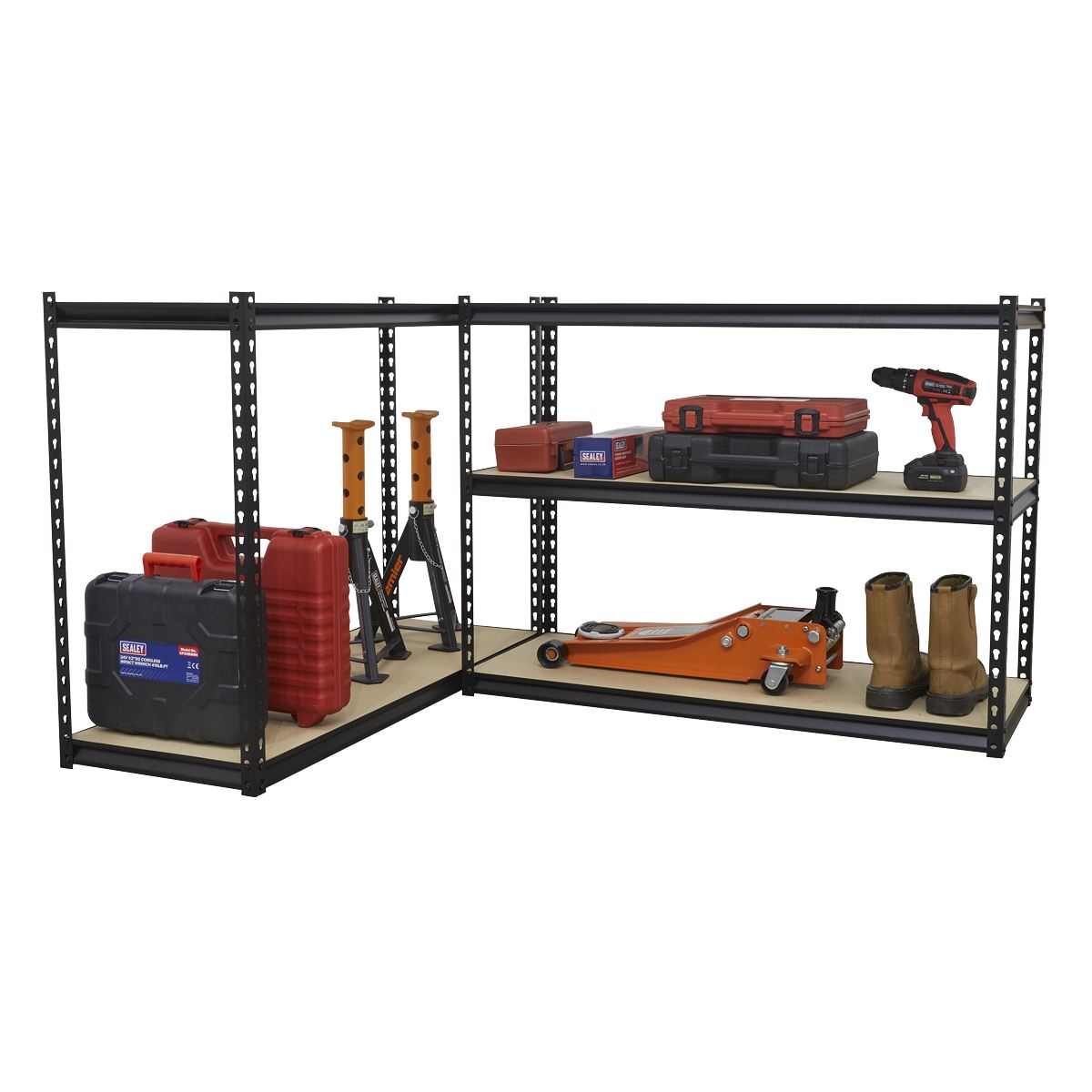 Sealey AP1200R Racking Unit with 5 Shelves 220kg Capacity Per Level Sealey