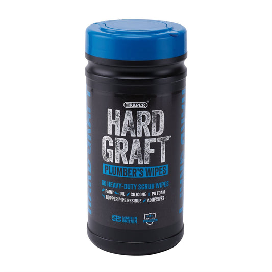 Draper 12438 Hard Graft Plumbers Wipes Tub of 80 Draper