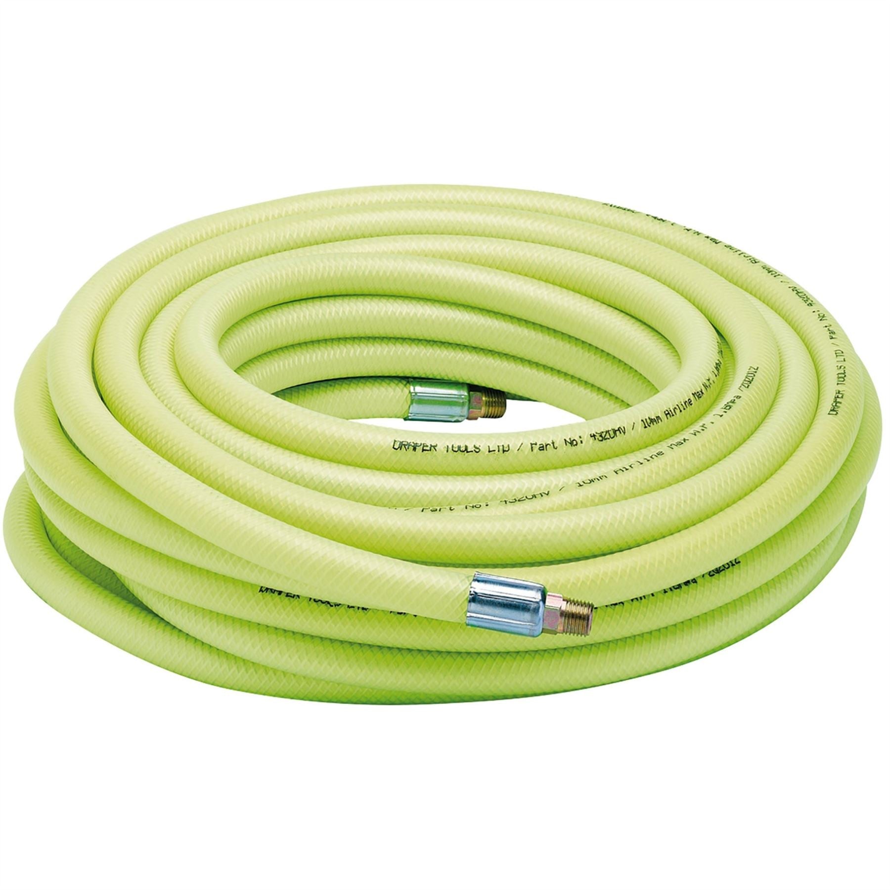 Draper 23191 High-Vis Air Line Hose 15.2m 10mm Bore 1/4" BSP Draper