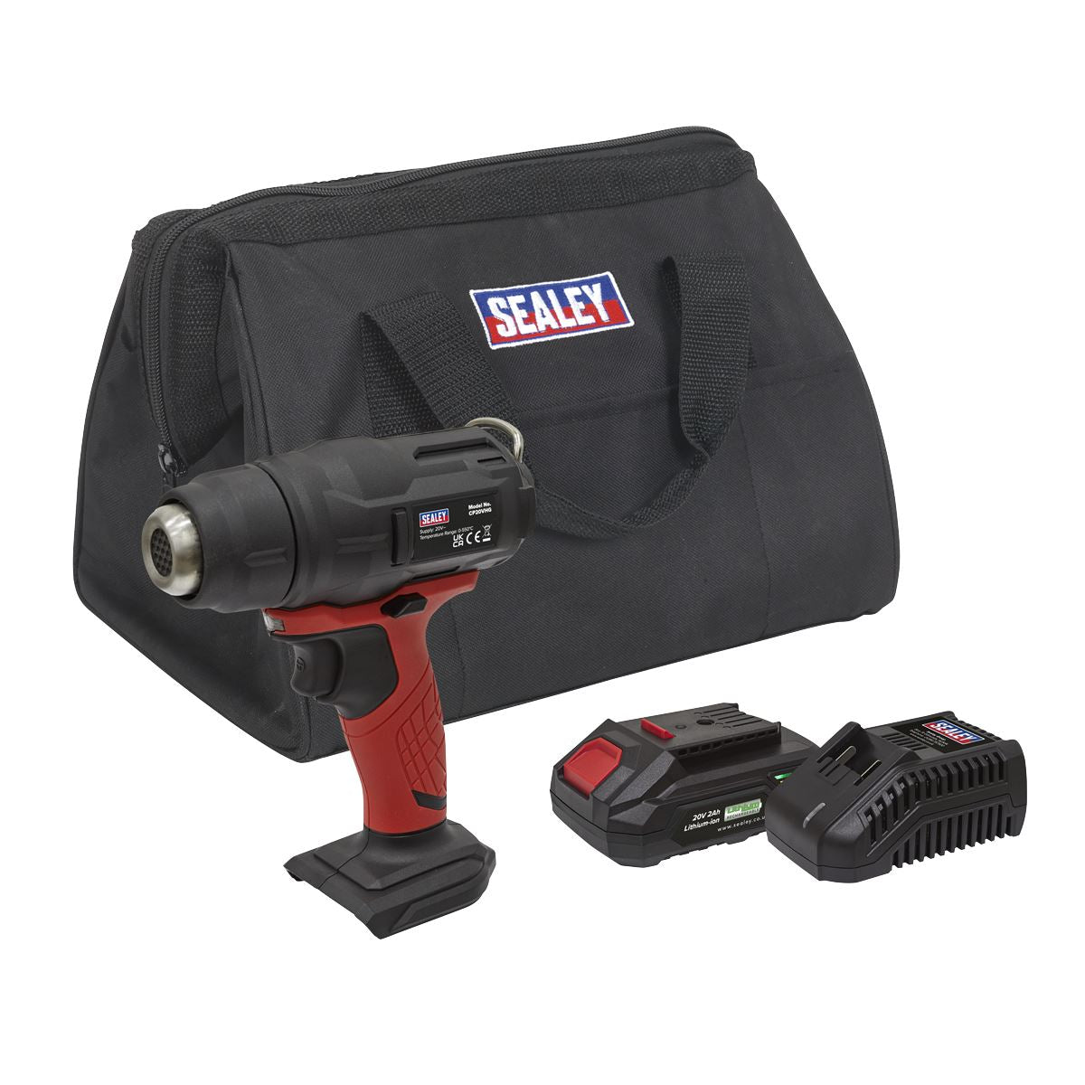 Sealey CP20VHGKIT Cordless Hot Air Gun Kit 20V 2Ah SV20 Series Sealey