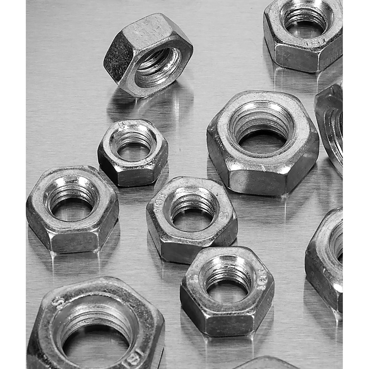 Sealey AB030SN Steel Nut Assortment 320pc 1/4"-1/2"UNC Sealey