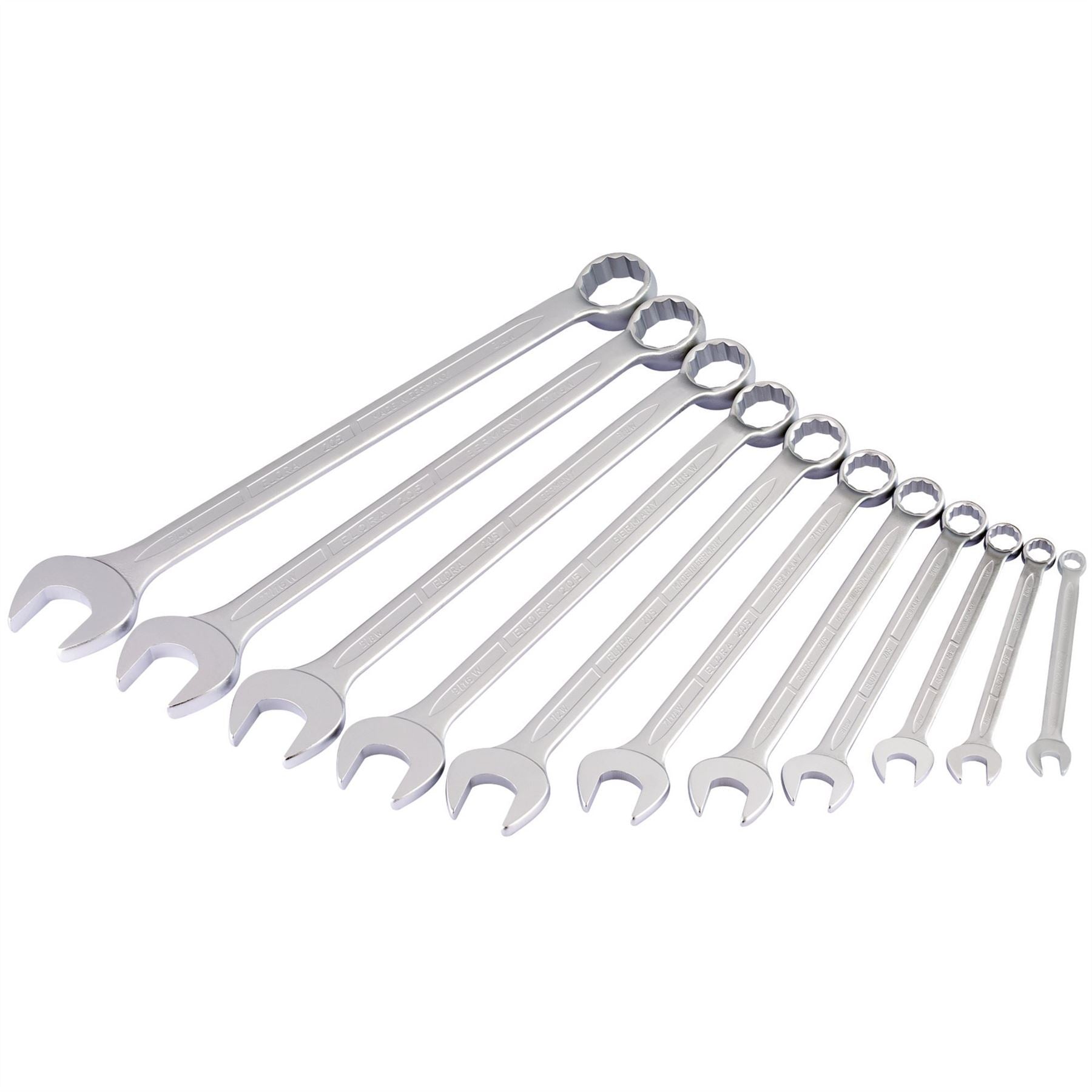 Elora 03157 Long Whitworth Combination Spanner Set 11 Piece Elora