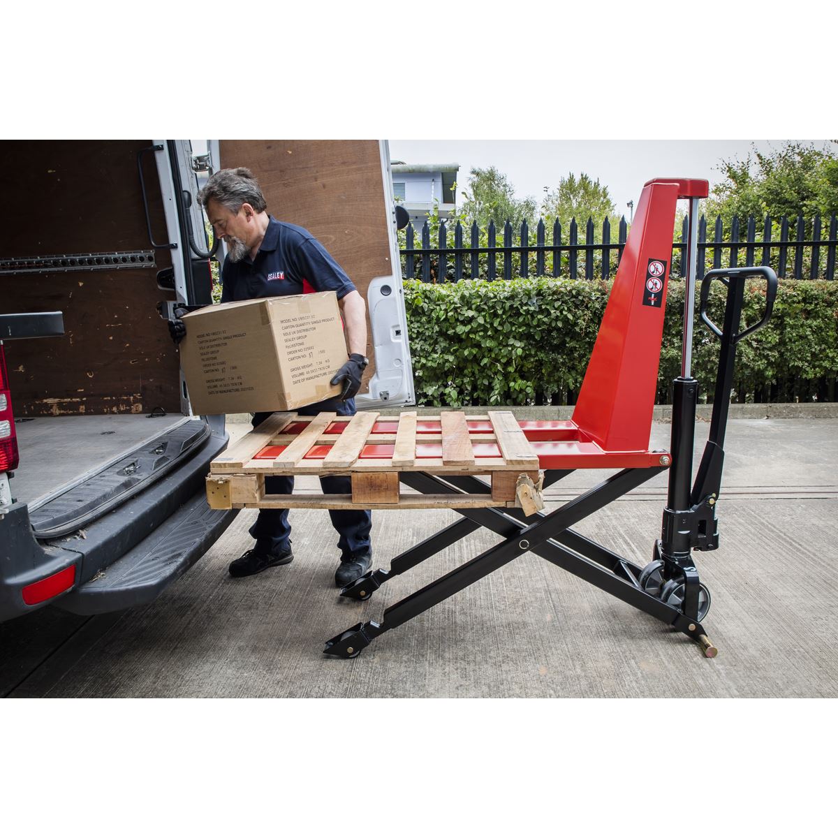 Sealey PT1170H High Lift Pallet Truck - 1000kg Capacity 1170 x 540mm Sealey