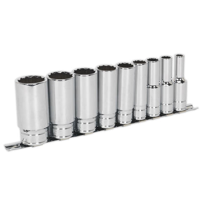 Sealey AK2679 Socket Set 9pc 1/2"Sq Drive Deep Whitworth Sealey
