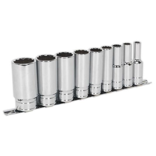 Sealey AK2679 Socket Set 9pc 1/2"Sq Drive Deep Whitworth Sealey