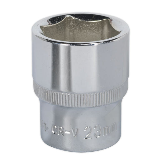 Sealey SP1223 WallDrive® Socket 23mm 1/2"Sq Drive Fully Polished Sealey