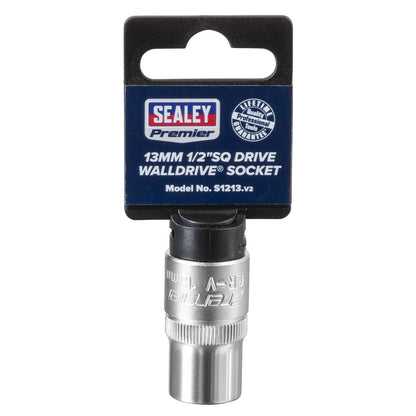 Sealey S1213 WallDrive® Socket 13mm 1/2"Sq Drive Sealey