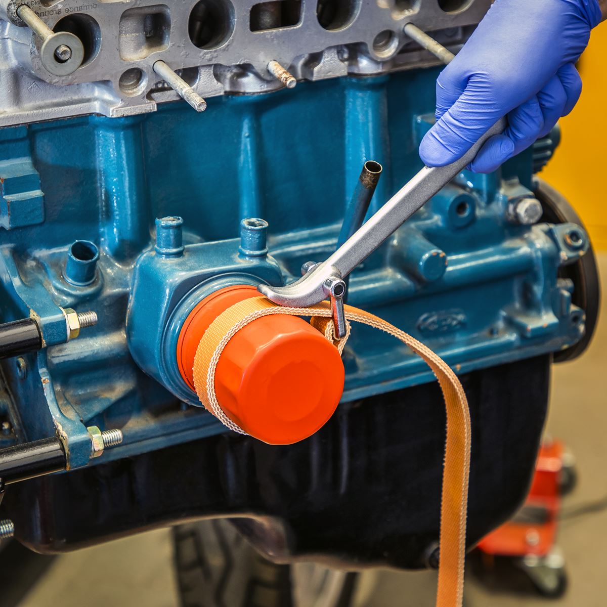 Sealey AK6404 Oil Filter Strap Wrench Ø60-140mm Capacity Sealey