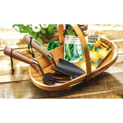 Draper 83776 Carbon Steel Heavy Duty Hand Fork and Trowel Set with Ash Handles 2 Piece Draper