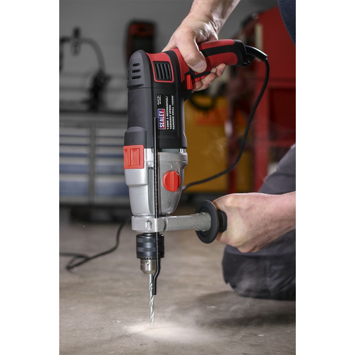 Sealey SD1000 Hammer Drill Ø13mm 2 Mechanical/Variable Speed 1050W/230V Sealey