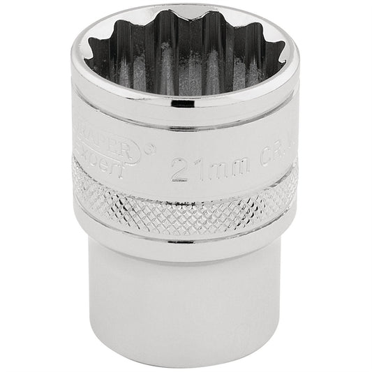 Draper 33290 HI-TORQ® 12 Point Socket 1/2" Sq. Dr. 21mm Draper