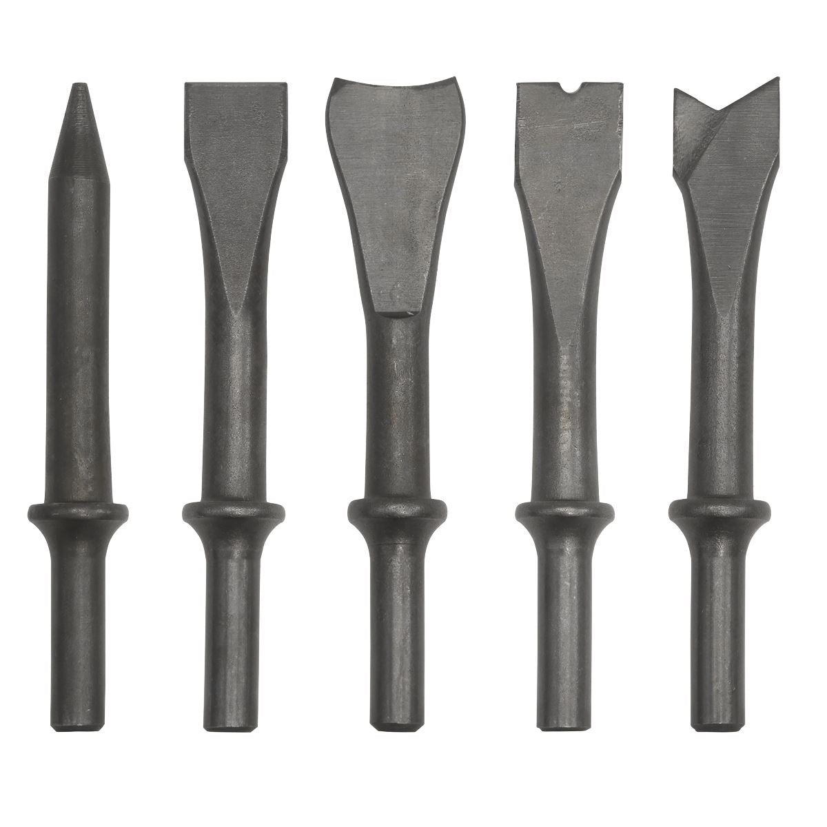Sealey SA12C Air Hammer Chisel Set 5pc 120mm .401" Shank Sealey