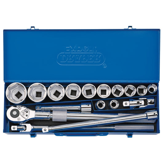 Draper 16486 Expert Metric Socket Set in Metal Case 3/4" Sq. Dr. 17 Piece Draper