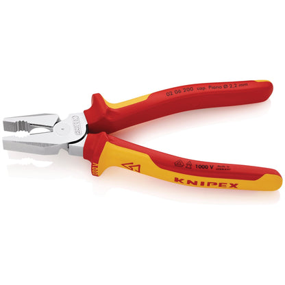 Knipex 59818 02 06 200 VDE High Leverage Combination Pliers 200mm Knipex