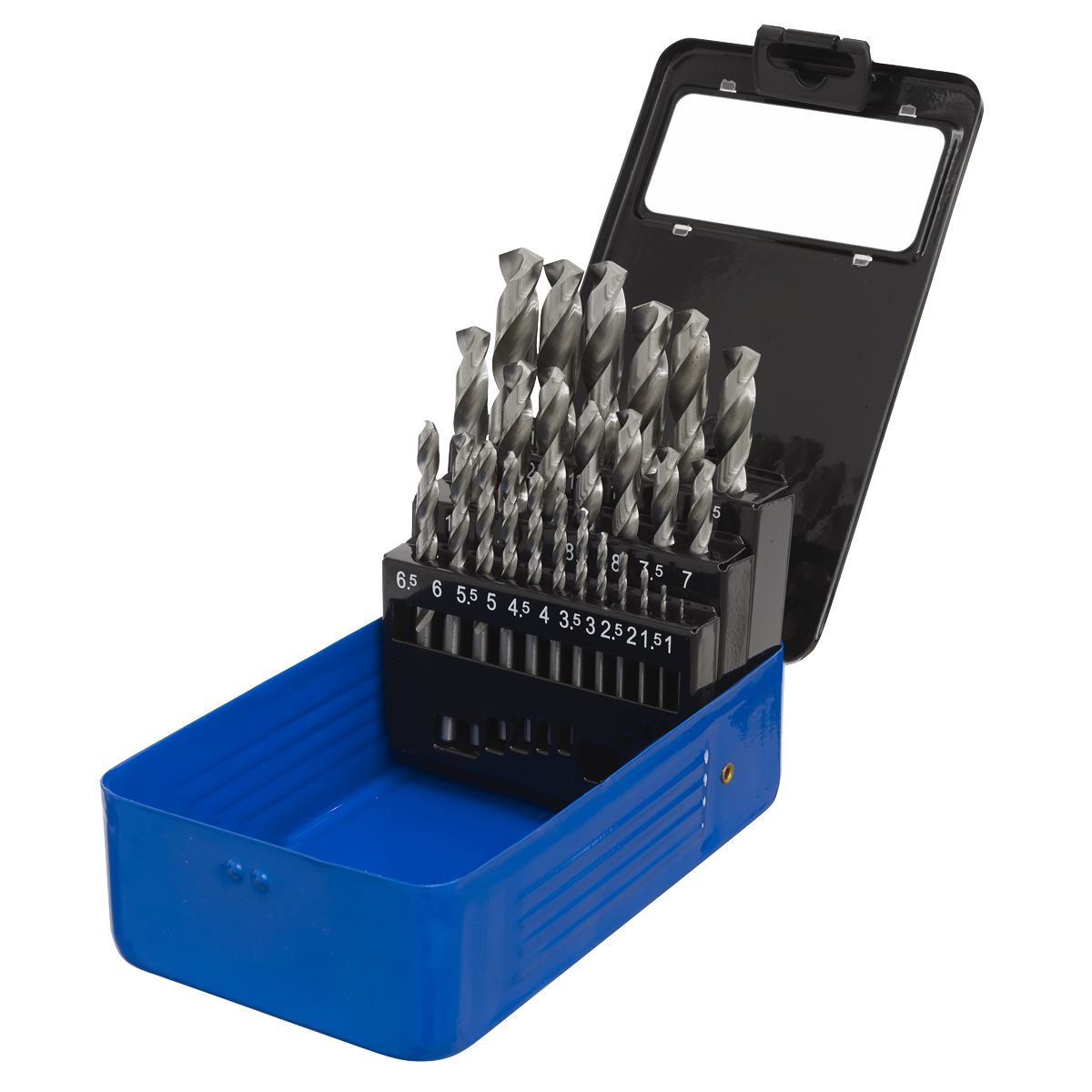 Sealey AK47251 HSS Split Point Fully Ground Drill Bit Set 25pc Metric Sealey