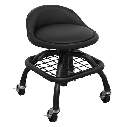 Sealey SCR02B Premier Industrial Pneumatic Creeper Stool with Adjustable Height Swivel Seat & Back Rest Sealey