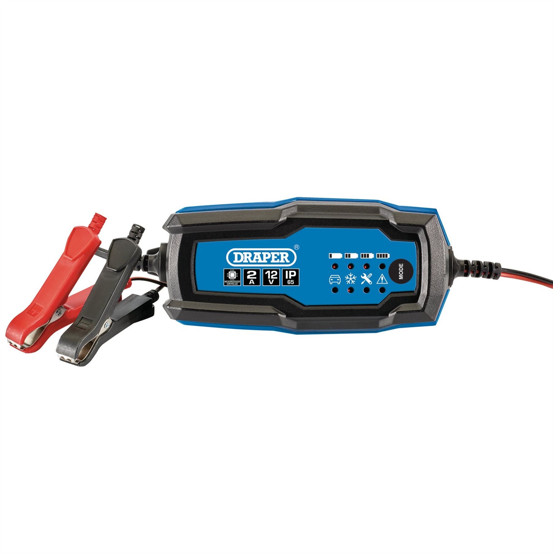 Draper 53488 12V Smart Charger and Battery Maintainer 2A Draper