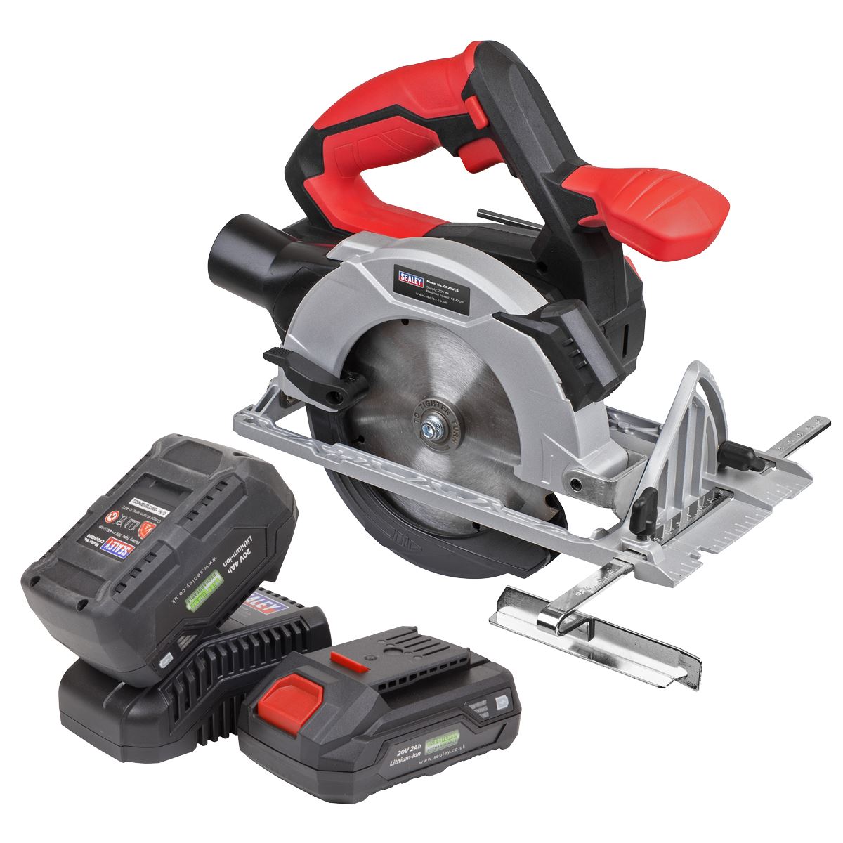 Sealey CP20VCSKIT Circular Saw Kit 20V SV20 Series Ø150mm - 2 Batteries Sealey