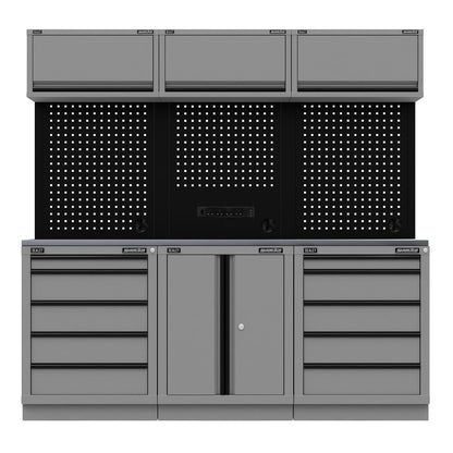 Sealey APMSBESTACK04SS Superline PRO® Black Edition Storage System with Stainless Worktop 2.04m Sealey