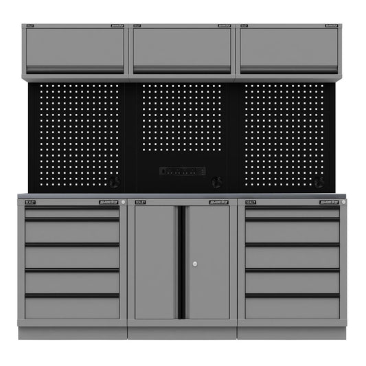 Sealey APMSBESTACK04SS Superline PRO® Black Edition Storage System with Stainless Worktop 2.04m Sealey
