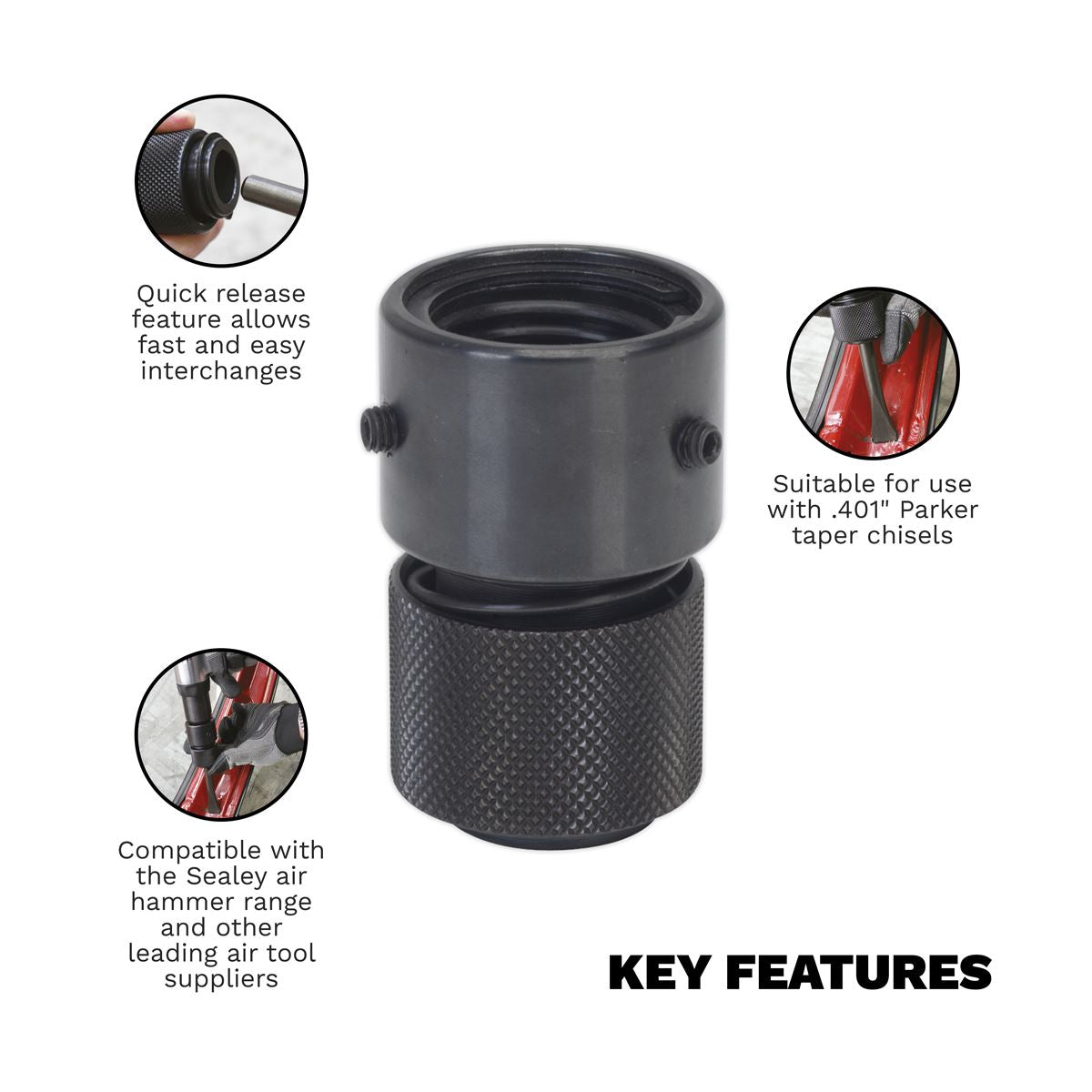 Sealey SA11QRC Air Chisel Quick Release Coupling Sealey