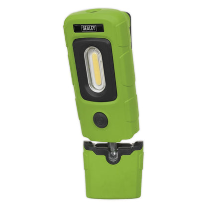 Sealey LED3601G Rechargeable 360° Inspection Light 3W COB & 1W SMD LED Green Lithium-Polymer Sealey