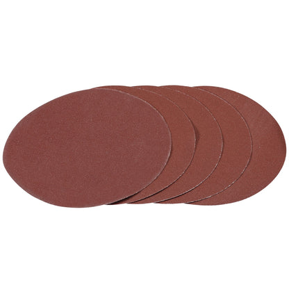 Draper 93427 Hook and Loop Aluminium Oxide Sanding Discs 180mm 120 Grit Pack of 5 Draper