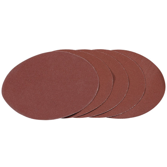 Draper 93427 Hook and Loop Aluminium Oxide Sanding Discs 180mm 120 Grit Pack of 5 Draper