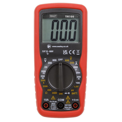 Sealey TM100 Professional Digital Multimeter - 6-Function Sealey