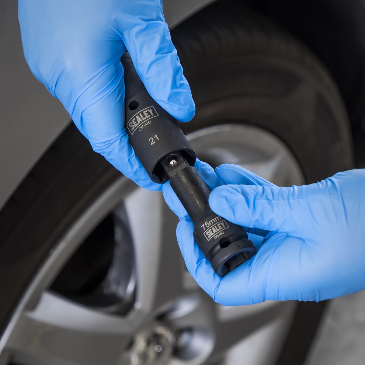 Sealey SX1820 Impact Socket Set 1/2"Sq Drive 77mm Double Ended 18.5 x 22.5mm - 5pc Sealey