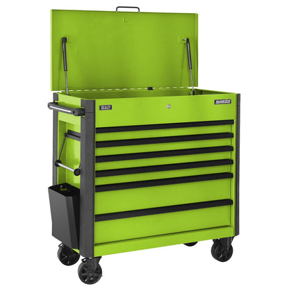 Sealey AP366HV Tool Trolley 6 Drawer with Ball Bearing Slides - Green Sealey