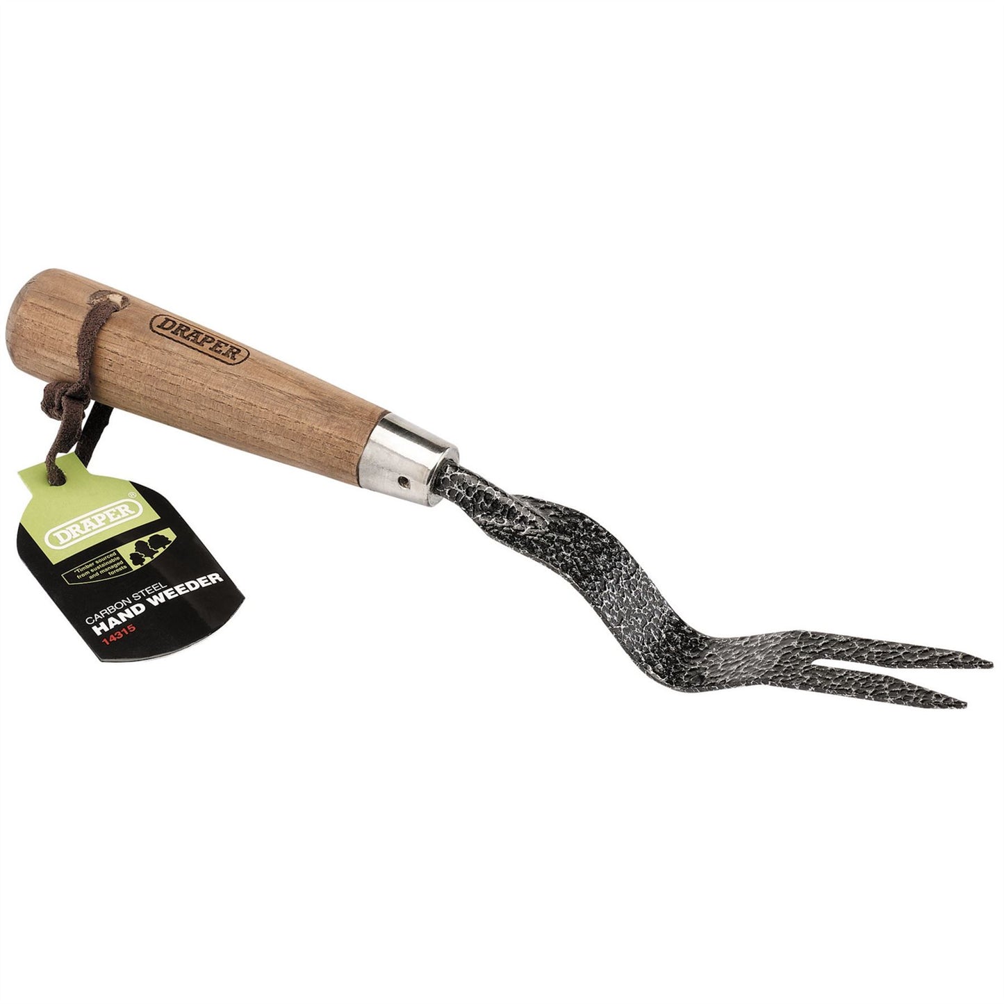 Draper 14315 Carbon Steel Heavy Duty Hand Weeder with Ash Handle 125mm Draper