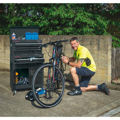 Draper 19572 Combined Roller Cabinet and Tool Chest 6 Drawer 24" Black Draper