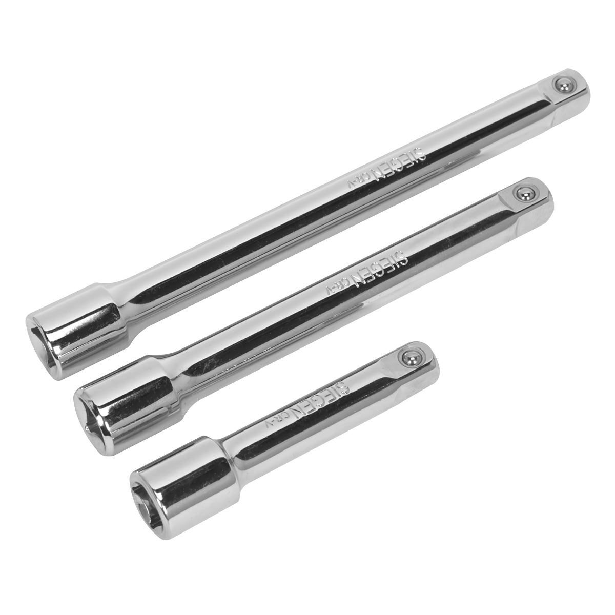 Siegen S0719 Extension Bar Set 3pc 3/8"Sq Drive Siegen