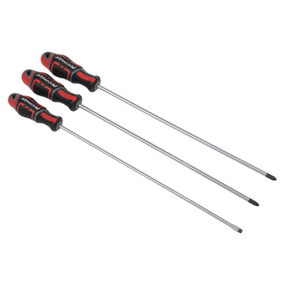 Sealey AK4372 GripMAX® Screwdriver Set Extra-Long 3pc Sealey