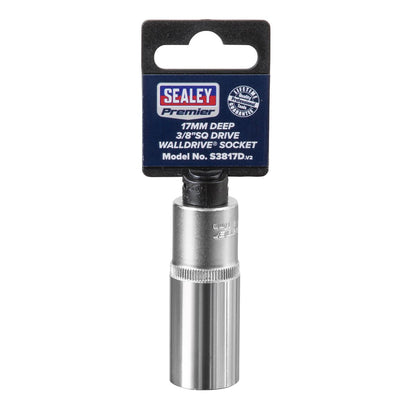 Sealey S3817D WallDrive® Socket 17mm Deep 3/8"Sq Drive Sealey